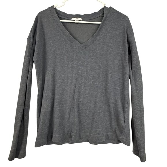 James Perse Sweater Womens Small V Neck Pullover‎ Lightweight Long Sleeve Top - Picture 1 of 11